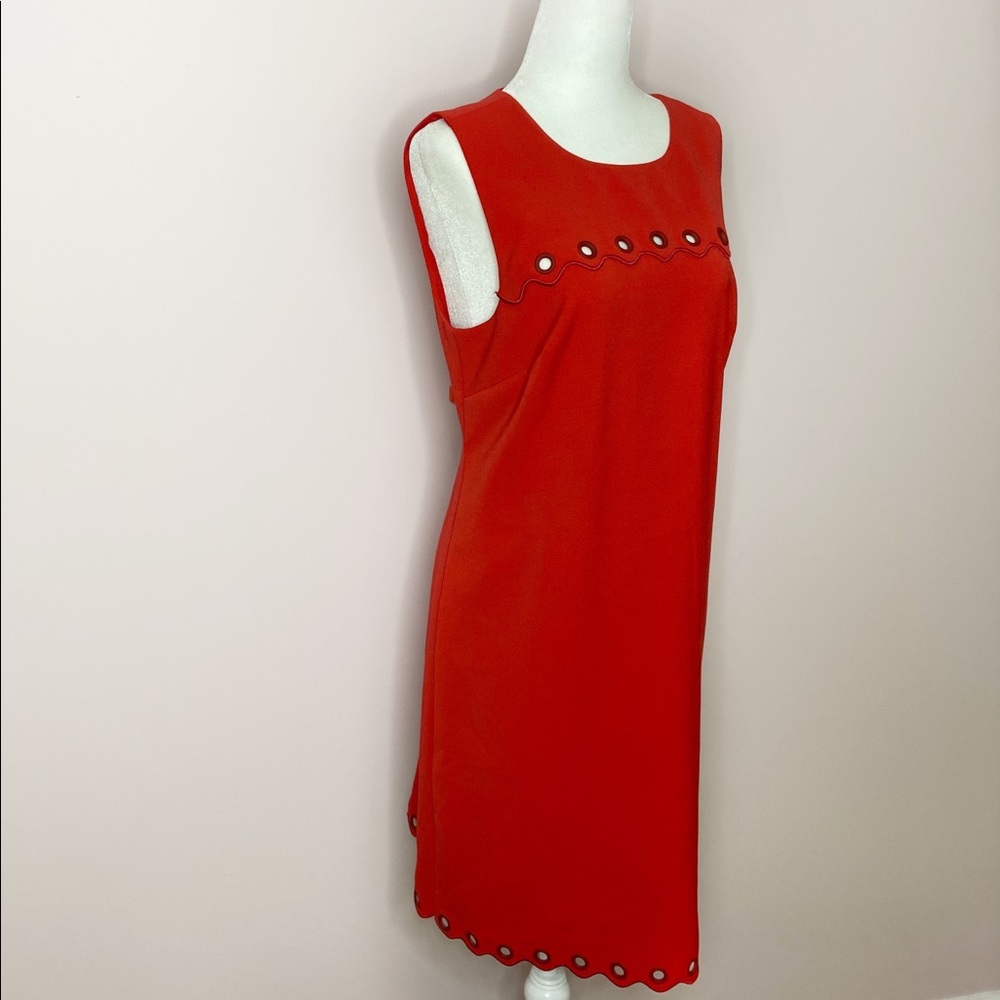 J. Crew Red Sleeveless Shift Dress - Picture 2 of 7